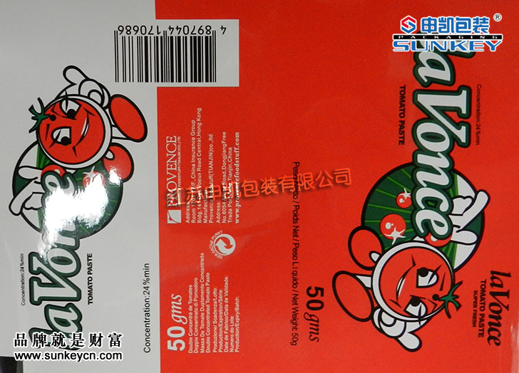 彩印蕃茄酱包装
